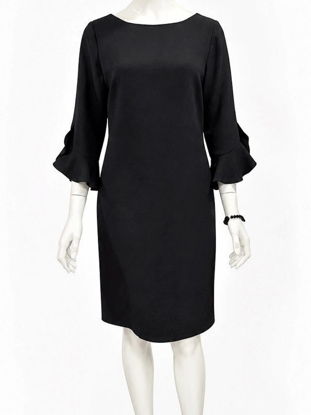 Karl Lagerfeld Black Ruffle Sleeve Mini Dress Size 10 Like New